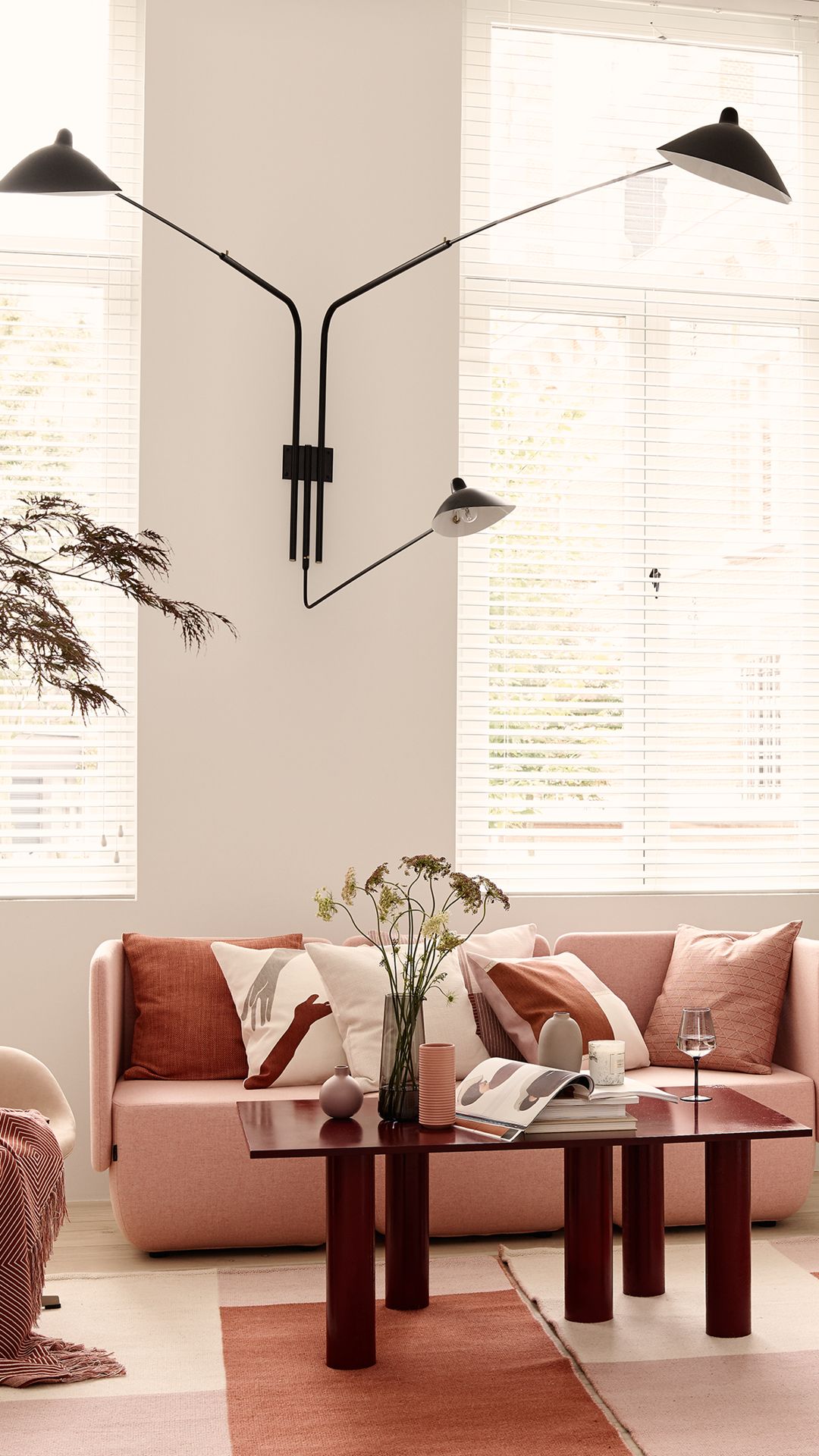 pink small living room decor ideas