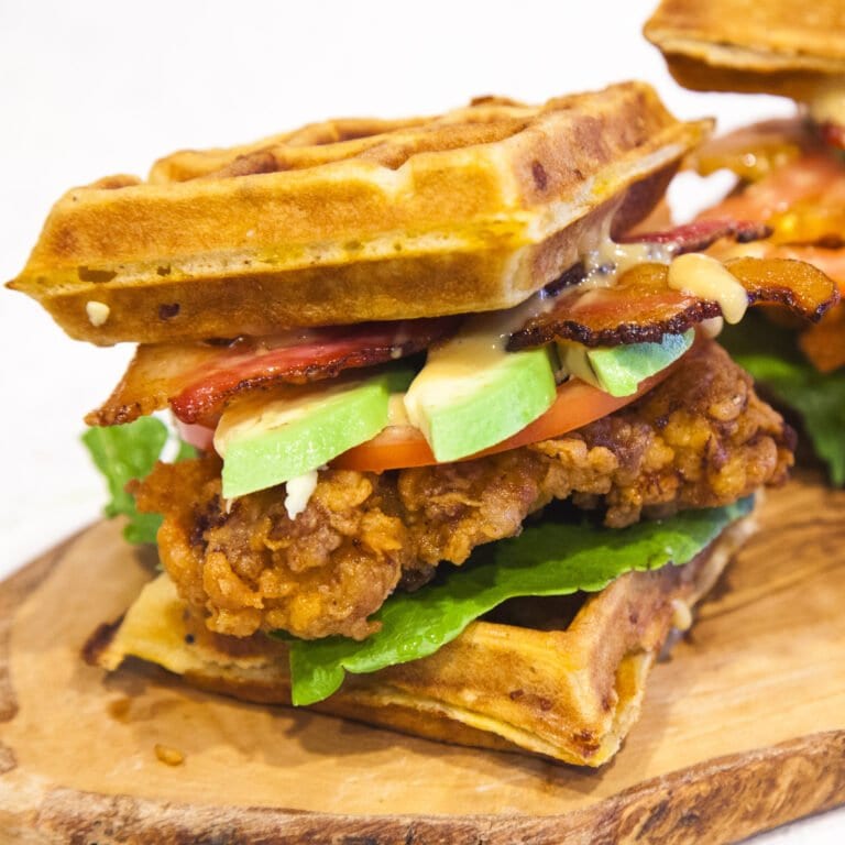 Crispy Chicken and Waffle Sandwich Recipe