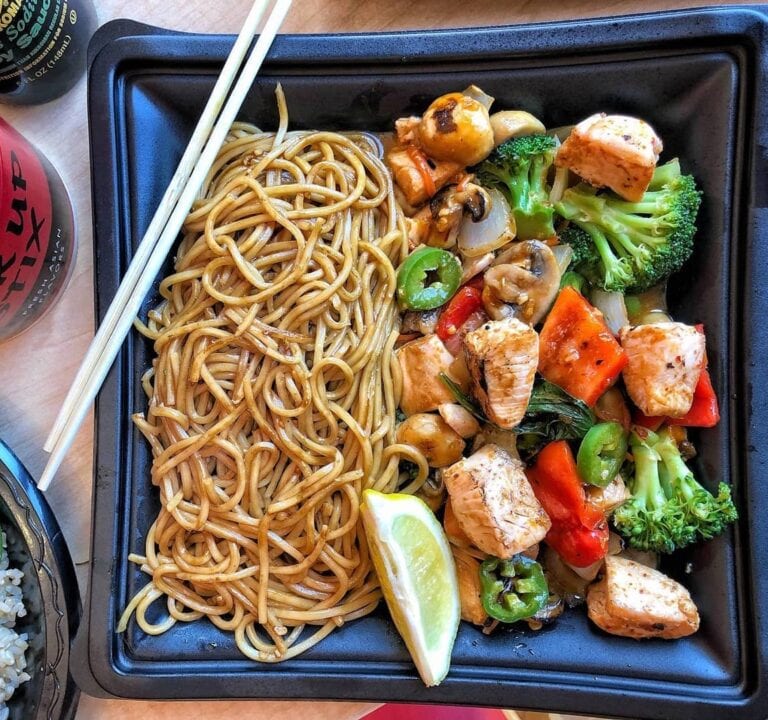 Tamarind Seared Salmon and Noodles