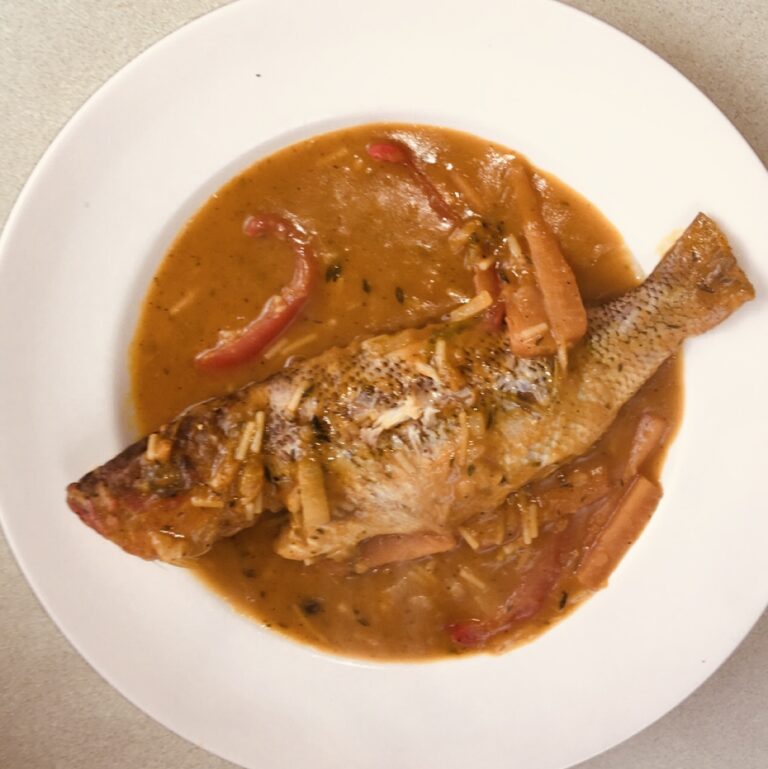 Caribbean Steamed Whole Red Snapper