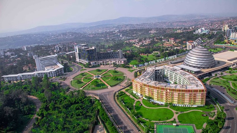 Aerial view of Kigali, Rwanda